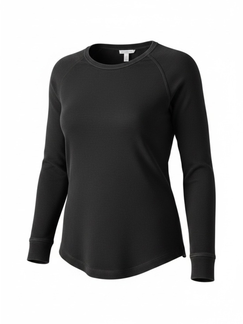 Black Women's Crewneck Thermal Sweatshirt